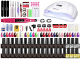 Nail Art Kit Gel Lamp Nail Grinder Nail Polishes Nail Art Tools Nail - Multi - Size 168-7 V1102-109-81783-MLT-168-7