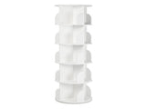 Levede Rotating Bookshelf 5 Tier Book Storage Space Saving Round Tower White CH1190-5-AU