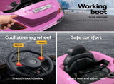 Rigo Kids Electric Ride On Car Toys Cars Headlight Music Remote Control 12V Pink RCAR-MASRT-S-PK