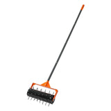 Rolling Lawn Aerator, 410mm Manual Push Aerator Roller with 42 Spikes & 60 in Long Handle, Fillable V952-STJCPQQGTS15QOZLO001V0