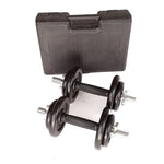 20kg Black Dumbbell Set with Carrying Case V63-770425