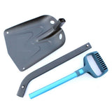 Aluminum Alloy Folding Snow Shovel with Long Handle, Multifunctional Off-Road Car Trunk Shovel for V1366-AZ2-W-14781