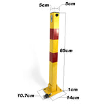 Square Heavy Duty Fold Down Security Parking Post Lock Safety Barrier 3 Keys V891-HW-SPBBUN-X1