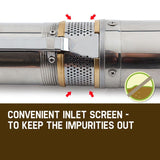 1HP Submersible Bore Water Pump Deep Well Irrigation Stainless Steel 240V V219-PTGWPDEP1095