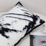 SOGA 35cm Throw Pillow Black and White Leopard Thick Premium Polyester Fiber for Home Decor FRENCHCUSHION324