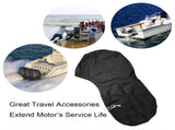 600D Oxford Cloth Outboard Motor Cover, Waterproof UV Resistant Boat Engine Protective Cover for V1188-MS-514-021