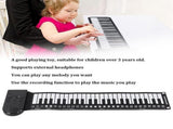 Keyboard Piano Roll Up Electric for Beginners Foldable 49 Keys Electronic V1369-AZ3-W-11710