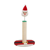 Cat Christmas Tree Scratcher Post with Spring Bobbing Head and Hanging Ball, Festive Santa and Candy V1341-ZY-6XCYMMFP