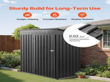 1533 x 876 x 1815 mm Metal Garden Shed, Storage Building with Lockable Door & 2 Louver Vents, Sloped V952-GJF53FTHHSMSOZT3V001V0