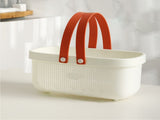Plastic Storage Shower Basket with Handle Large Capacity Drainage Toiletry Organizer Bin for V1294-YM0901-3112230104211