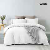 Royal Comfort Vintage Washed 100 % Cotton Quilt Cover Set Queen - White ABM-10002597