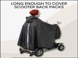 Luxury Poncho for Mobility Scooter, Lightweight Rain Poncho with Window, Universal Fit, Ideal for V1189-LC-QP-00674
