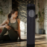 Mandala Yoga Mat Premium Bundle, Includes Yoga Mat 188cm H x 61cm W, Yoga Strap & Steel Hydration V398-MA-494BLK