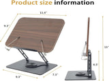 360-Degree Rotating Adjustable Book Stand with Pages, Foldable Desktop Cookbook and Tablet V1188-MS-731-052