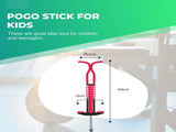 Red Pogo Stick Kids - Childrens Jumping Jackhammer Exercise Hopper Toy V238-SUPDZ-28304818405456