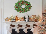 Pre-Lit Christmas Wreath With Led Lights V1142-LP000404