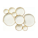Modular Bowl Set with Connecting Compartments - Food - Grade Metal Appetizer Serving Tray for V1370-AZ4-22651