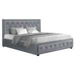 Artiss Bed Frame King Size Gas Lift Grey TIYO BFRAME-F-TIYO-K-GY-ABC