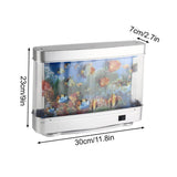 Fish Lamp Decor with Moving Fish & Realistic Tropical Aquarium Mini Artificial Fish Tank with V1369-AZ3-W-23564