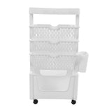 Movable Book Rack Large Capacity 5 Layer Thickened Rollers Multifunctional Movable Bookshelf for V1294-YM0901-3116230009811