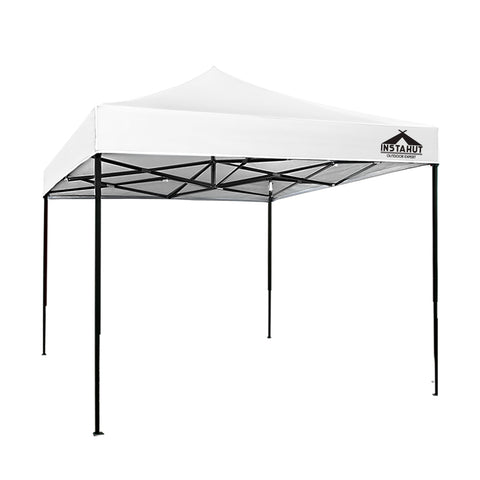 Instahut Gazebo Pop Up 3x3m w/Base Podx4 Marquee Folding Outdoor Wedding Camping Tent Shade Canopy GAZEBO-T-3X3-F-WH-BASE