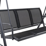 Gardeon Outdoor Swing Chair Garden Bench Furniture Canopy 3 Seater Mesh Black GSC-BST-LD2A-BK