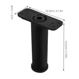 Adjustable Height Black Bed Support Legs Locking Mechanism for Furniture Stability, 1 Set V1192-AZ-W-24782