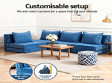 Artiss 4 Pack Folding Sofa Bed L-Shaped Modular Floor Sofas Foam Futons Couches SB-B-COMP-1010-BUX4