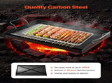 Carbon Steel Griddle, 24x16 inch Universal Flat Top Rectangular Plate, Gas Grill Griddle for BBQ V952-SCJPTG2516INF3XQ4V0