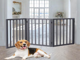 Wooden Pet Gate Dog Fence Retractable Grey 2000x 3MM PT1060-3-GY