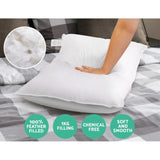 Giselle Bedding Duck Feather Down Pillow Twin Pack PILLOW-DFD-X2