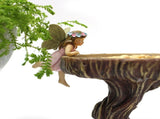 Flower Fairy Bird Feeder Synthetic Resin Decorative Standing Bird Feeder for Garden Yard Courtyard V1294-YM0901-3111240167111