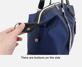 Dark Blue Foldable Travel Bag, Nylon Large Capacity Tote & Crossbody, Multi-Pocket Business Short V1232-SWXKB-003