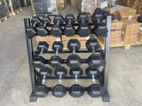 7 Pairs Hex Dumbbells PLUS Dumbbell Rack V1012-CF7HDB280DBR130