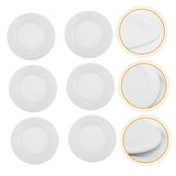 Set of 6 White Small Ceramic Serving Plates for Appetizers, Kitchen and Dining Tableware V1192-AZ-W-22485