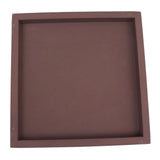 Indoor Planting Tray Anti Slip Bottom Plastic Plate Coffee 1Pack 8.9x8.9x1.4in V1369-AZ3-W-15956