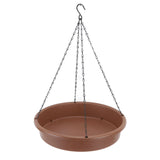 Bird Bath Hanging Bird Feeder Round Plastic Hanging Bird Feeder Tray Outdoor Bird Bath Tray Brown V1294-YM0703-3111230136911