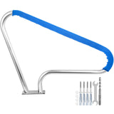 Pool Rail 48x36 Pool Railing 304 Stainless Steel 250LBS Load Capacity Silver Rustproof Pool Handrail V952-BXGYCFS3W48X36YC1V0