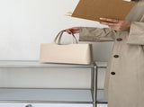 Brown Large Capacity Tote Bag - Minimalist PU Leather Handbag for Daily Commute V888-ELOSUNG23243
