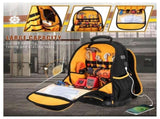 Heavy Duty Professional Tool Backpack - 18 Inch Large Capacity - Waterproof Solid Rubber Base, V888-ELOSUNG18539