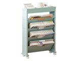 Classroom Bookshelf Multilayer with Universal Wheel Book Storage Shelving for Living Room V1294-YM0512-3117220266612