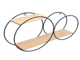 Round Shelf Firmly Welded Dual Use Strong Load Bearing Capacity Circle Metal Wood Wall Shelves for V1294-YM0714-3115210287811