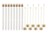 8Pack Wine Bottle Torch Kit Long Life Torch Wicks Brass Torch Wick Holders Caps Wine Bottle Torch V1294-YM0710-3117230278011