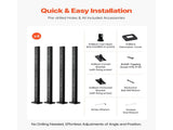 4-Pack Cable Railing Post, 914x25x50 mm Horizontal-Hole Deck Railing Post with Pre-Drilled Holes, V952-4JZLGZXHS914UUOI6001V0