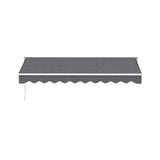 Instahut Retractable Folding Arm Awning Manual Sunshade 3M X 2M Grey AWN-B-ARM-30X20-GREY