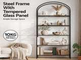 Artiss 5 Tiers Bookshelf Industrial Etagere Bookcase Display Shelf Black FUR-AB-DS-5T-BK