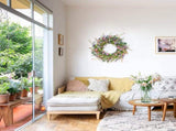 24 Inch Spring and Everyday Greenery Wild Wreath for Front Door, Mixed Green Leaves and V1258-DP02-C-2650