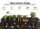 Green Fingers 2-in-1 Raised Garden Bed Kit Ergonomic 45cm Professional Depth 320cm Large Metal GARDEN-AG-45-16-FC2