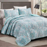 Distinctive Quilted Coverlet and Pillowcases Set: Make a Bold Statement - Queen size V745-MAC080435Q13U