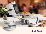 5-Star Chef Chafing Dish 9L 1-Pan Buffet Warmer Food Warmer Catering Server CD-9L-1Z-SS